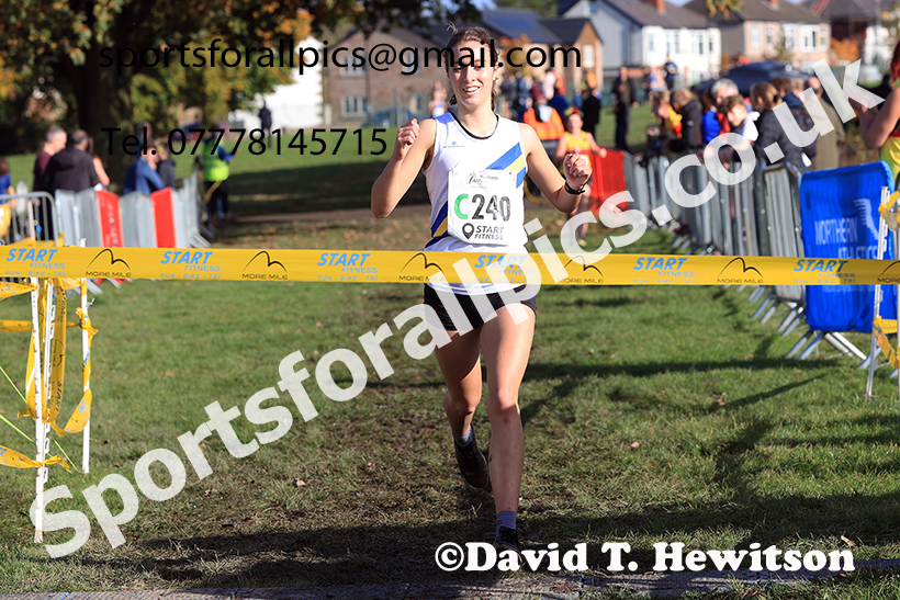 Senior women, 2024 Northern Cross Country Relays, Graves Park, Sheffield.   Photo: David T. Hewitson/Sports for All Pics